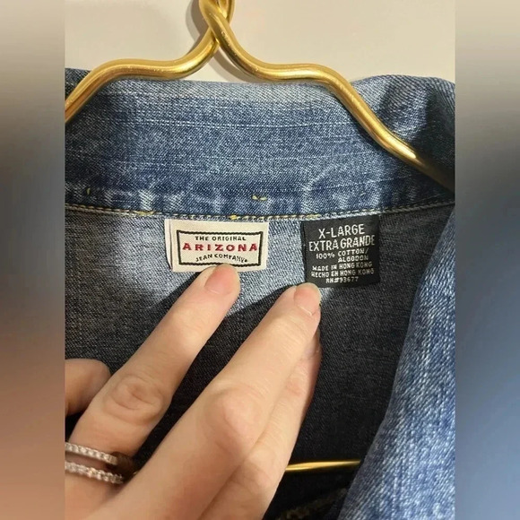 Vintage Arizona Jeans Zip-up Jean Jacket - Picture 6 of 6